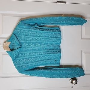 ivivva Mock Neck Cable Knit Cropped Sweater, Girls Size 12